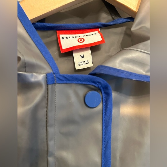 HUNTER (for Target) youth size medium dark grey opaque rain jacket - Picture 2 of 5